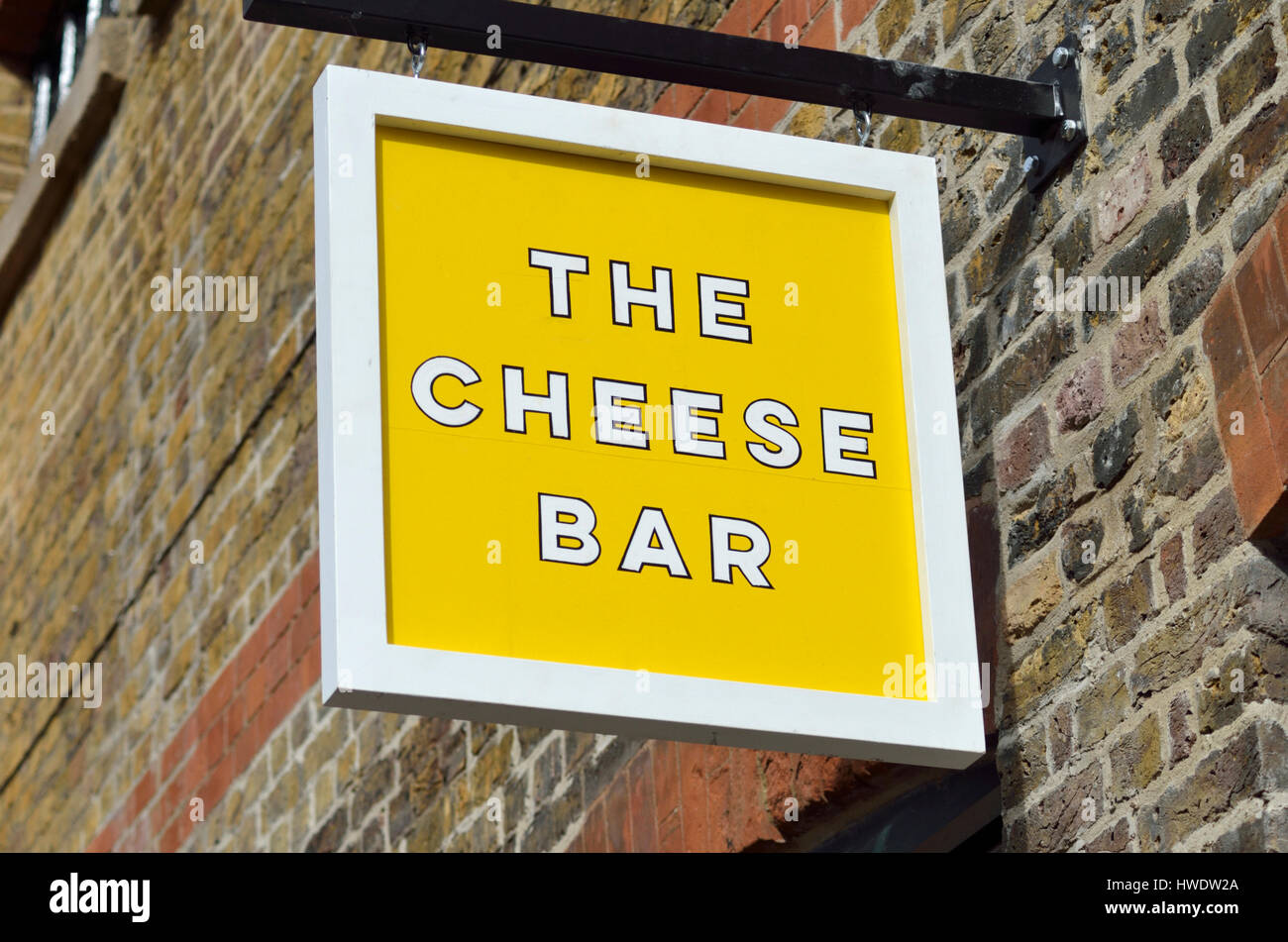 The Cheese Bar cheese restaurant in Stables Market, Camden Town, London