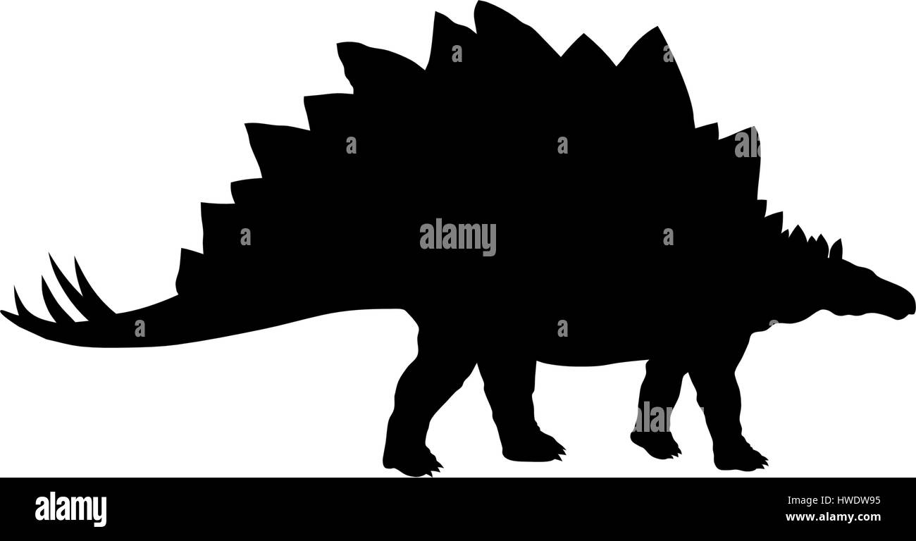 Abstract vector illustration of prehistoric animal silhouette Stock Vector