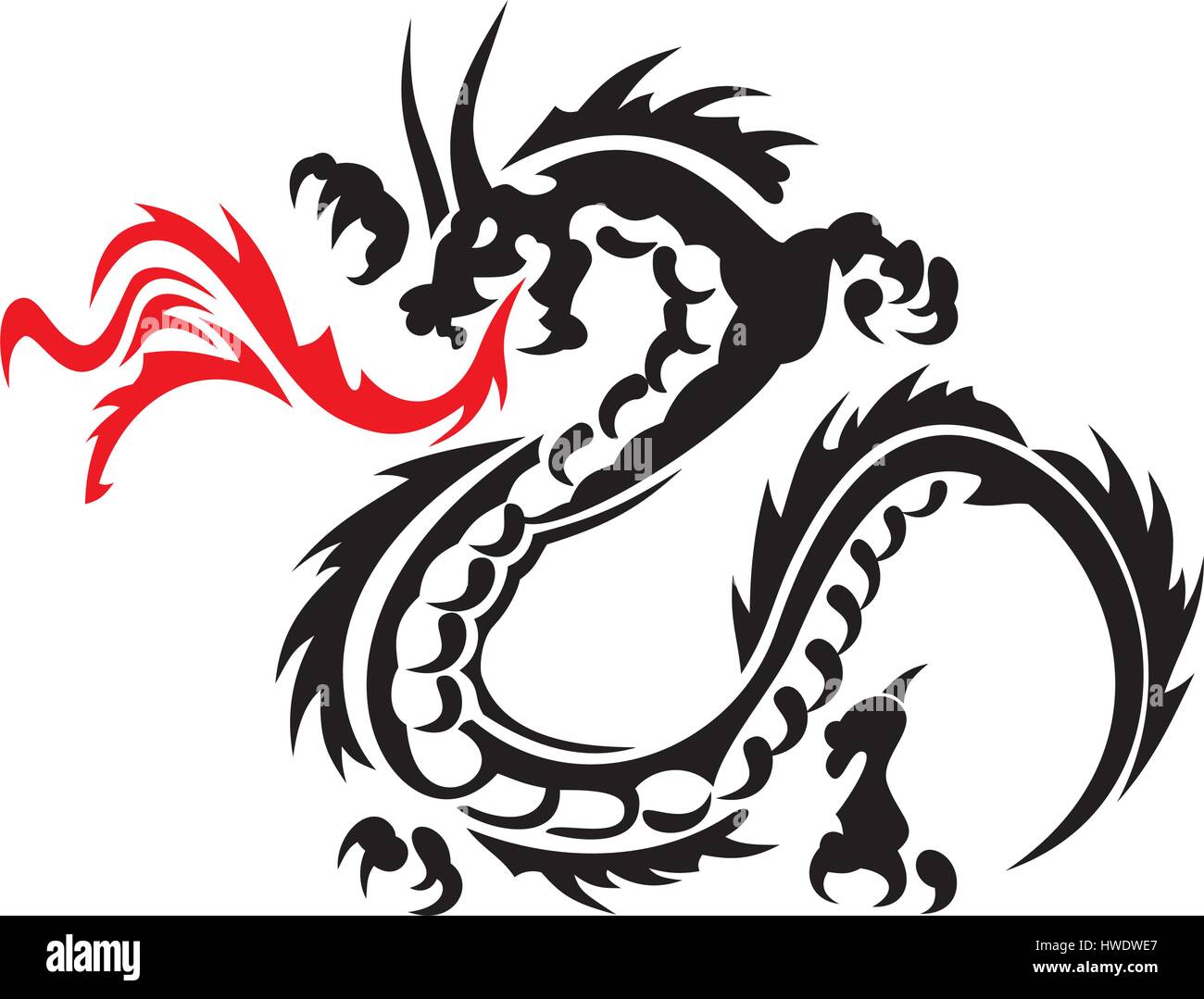 Abstract vector illustration of dragon Stock Vector Image & Art - Alamy
