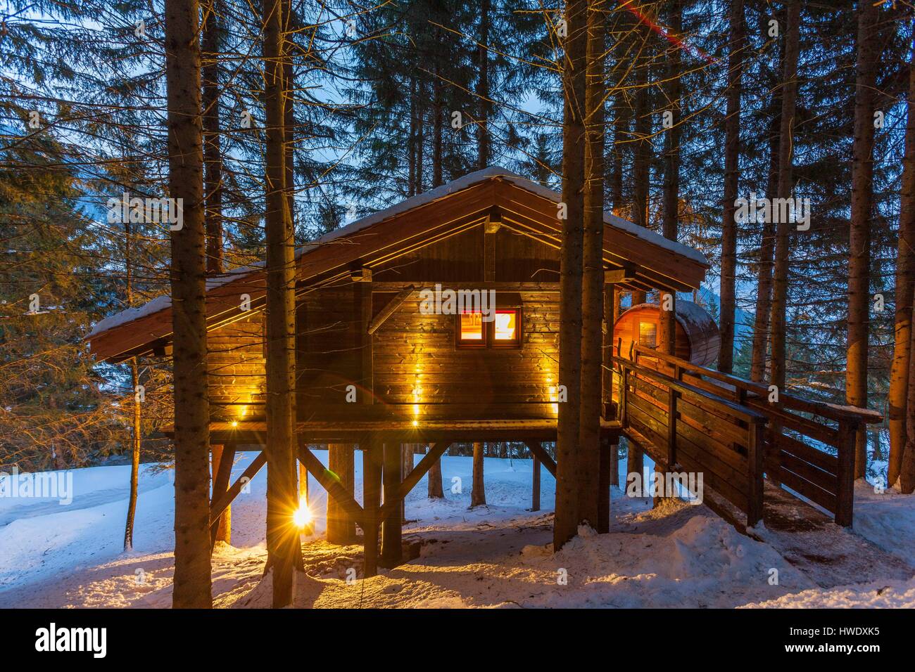 France Savoie Saint Nicolas La Chapelle Tree Houses Between