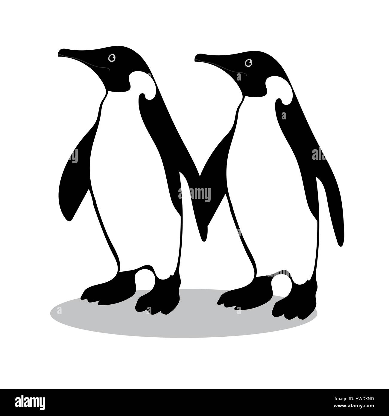 Penguin friendship symbol loyalty Stock Vector Image &amp; Art - Alamy