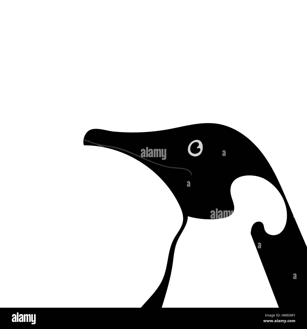 Penguin Cute animal head funny cartoon Stock Vector