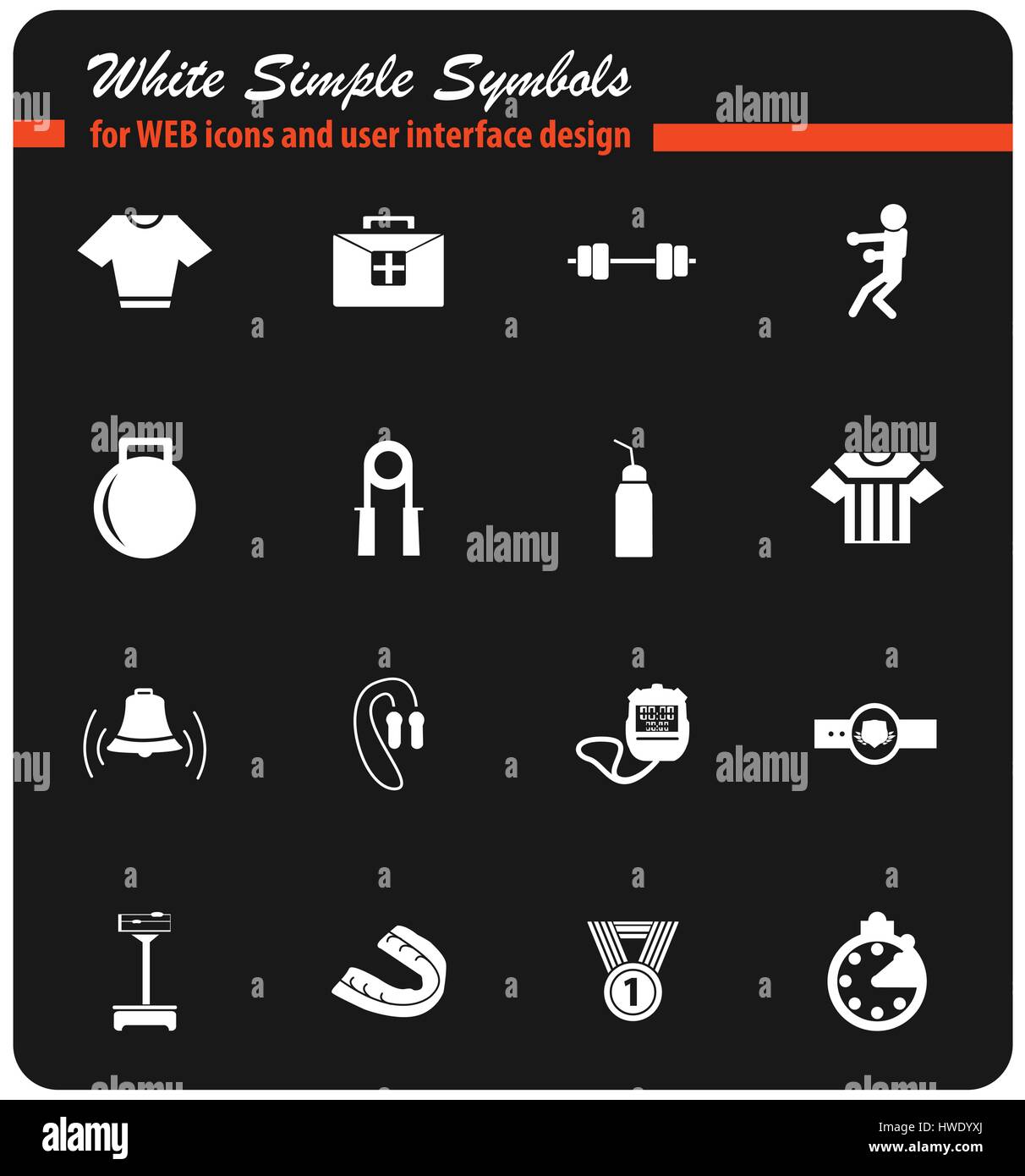 boxing vector icons for user interface design Stock Vector Image & Art ...