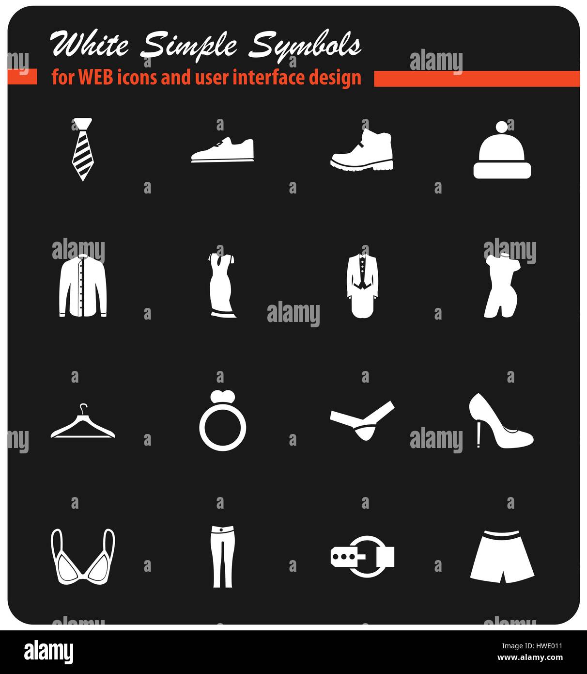 clothes vector icons for user interface design Stock Vector Image & Art ...