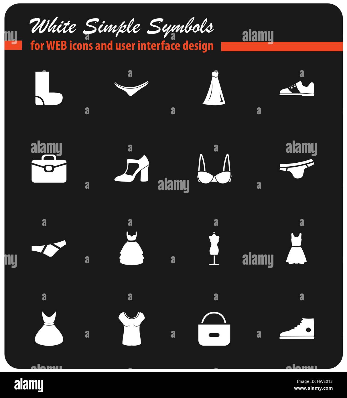clothes vector icons for user interface design Stock Vector Image & Art ...