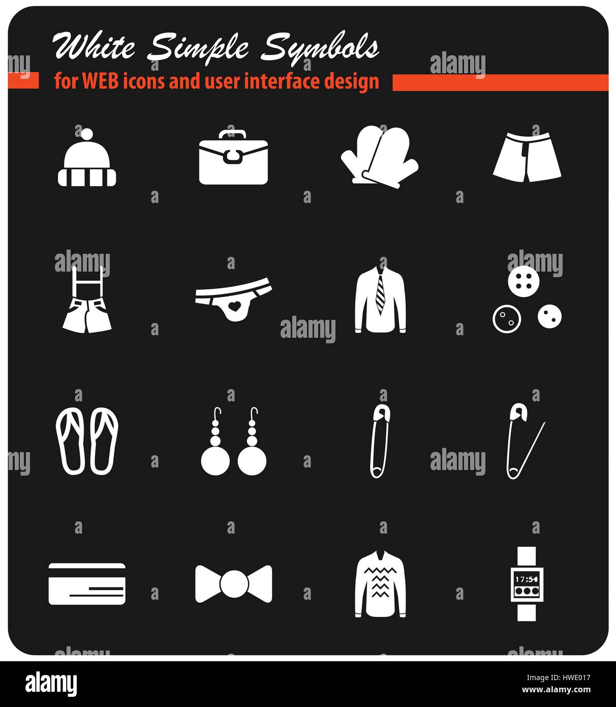 clothes vector icons for user interface design Stock Vector Image & Art ...