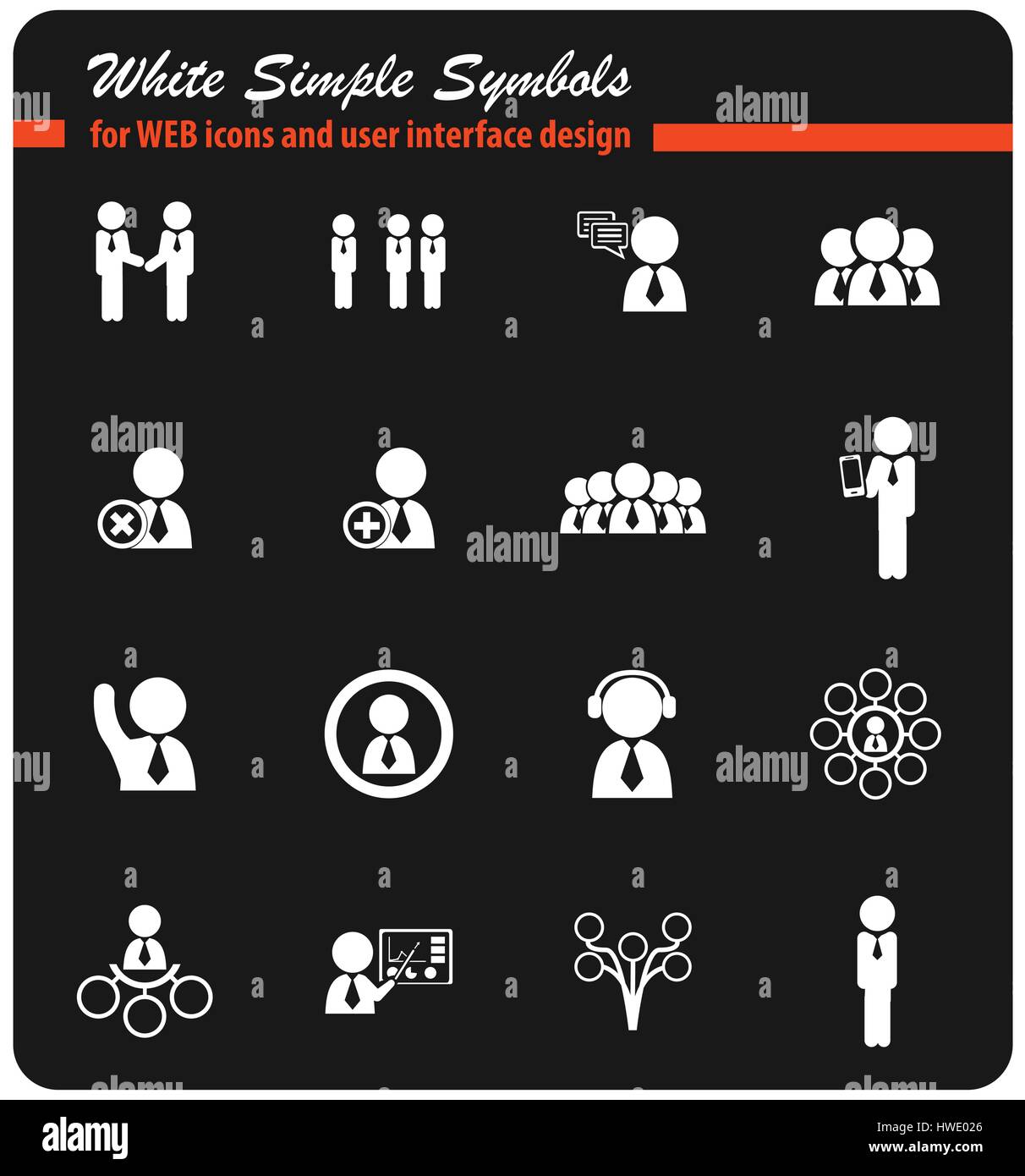 community vector icons for user interface design Stock Vector Image ...