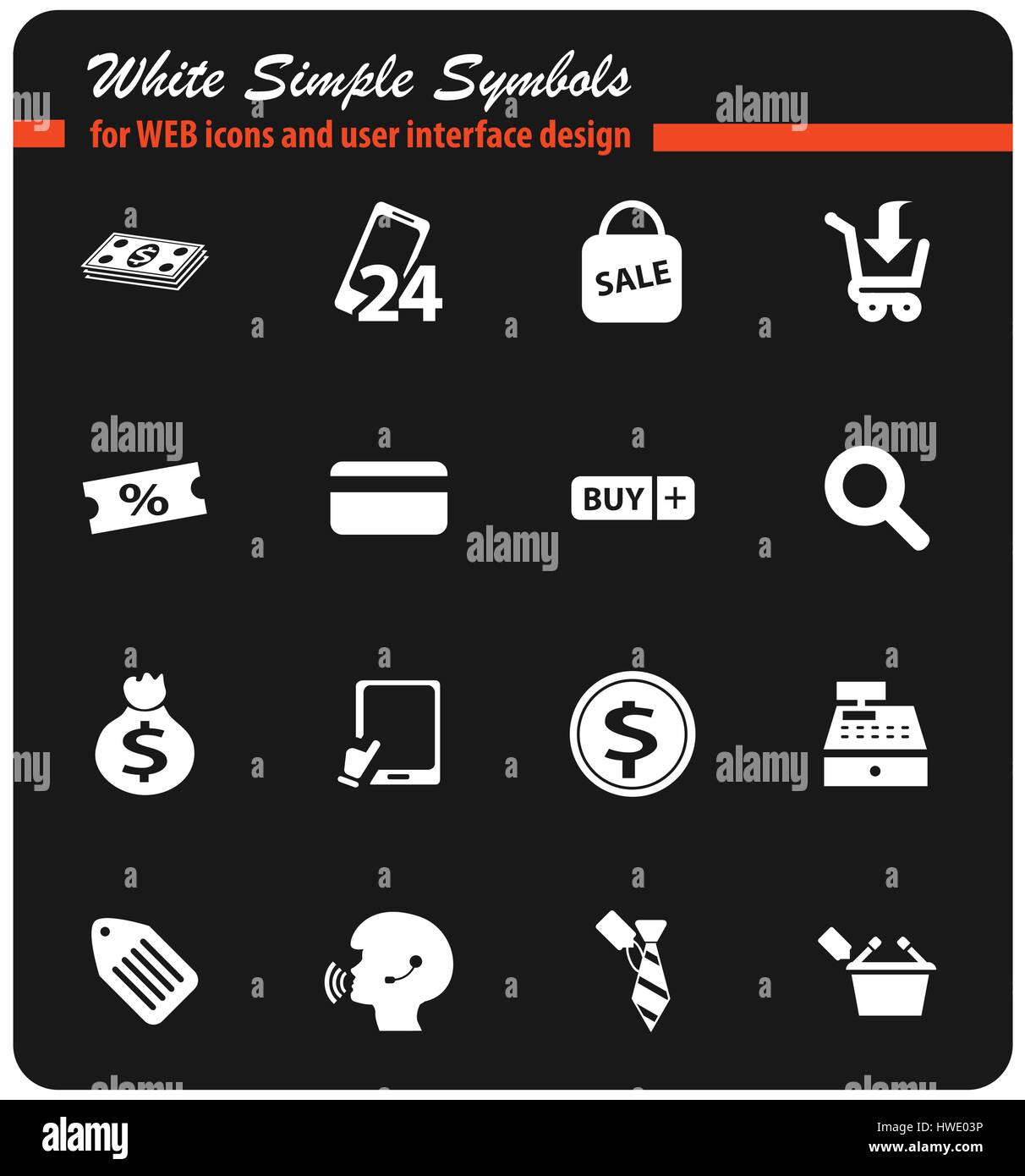 e-commerce vector icons for user interface design Stock Vector Image ...