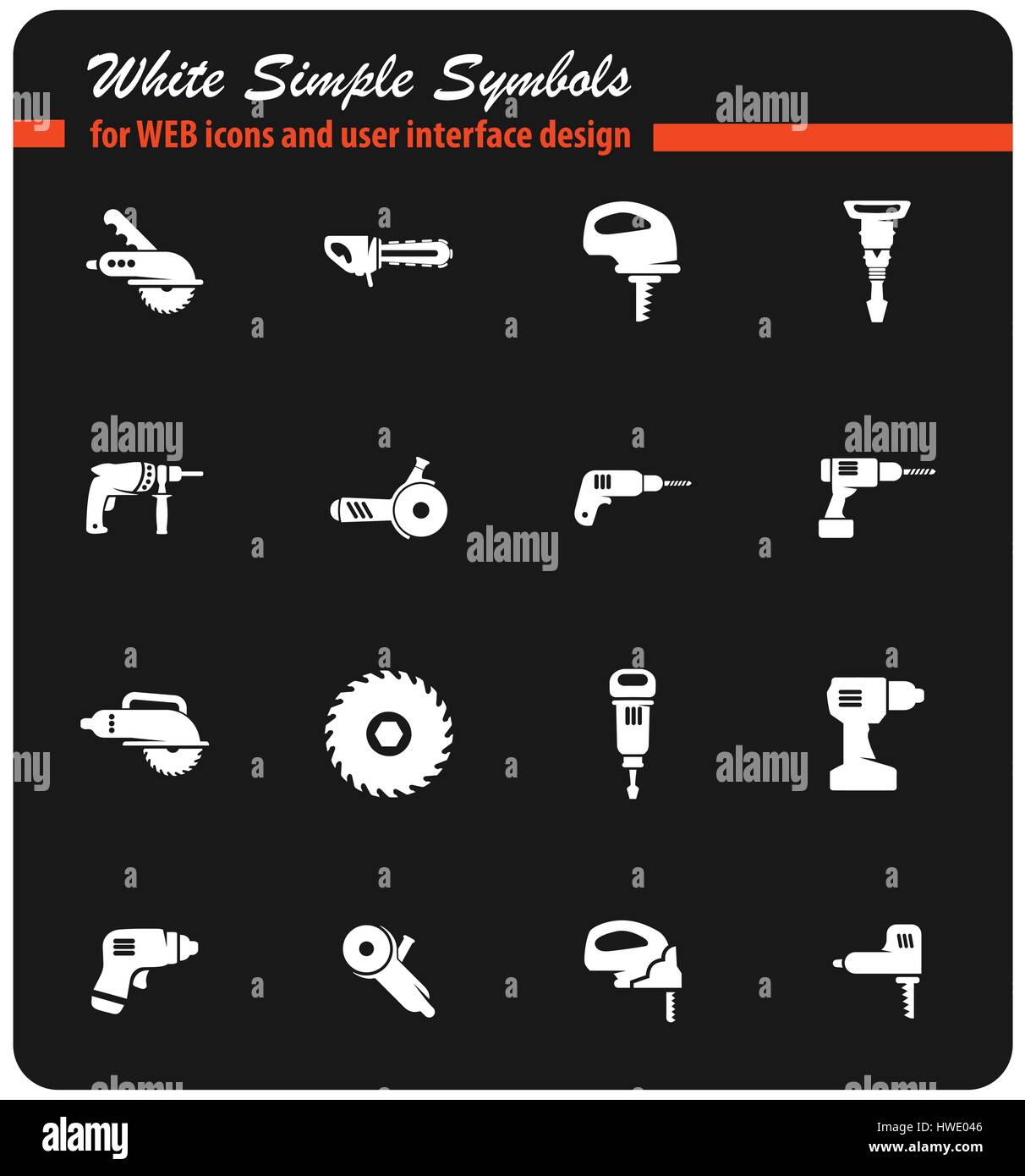 tools vector icons for user interface design Stock Vector Image & Art ...