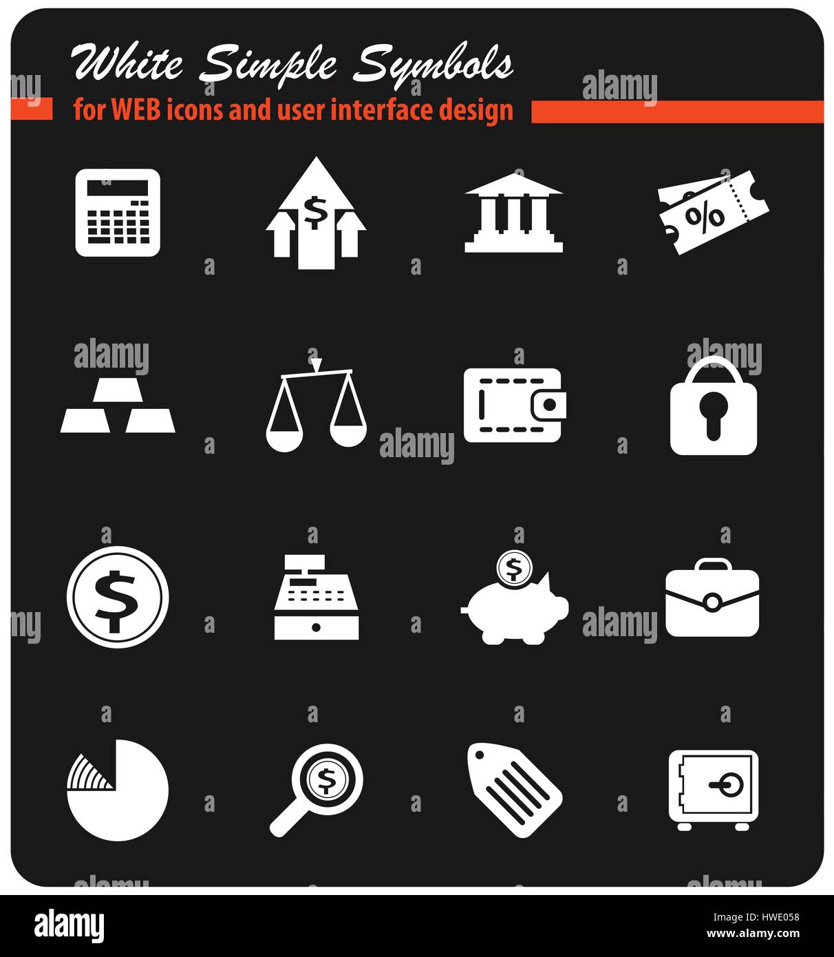 finance vector icons for user interface design Stock Vector Image & Art ...