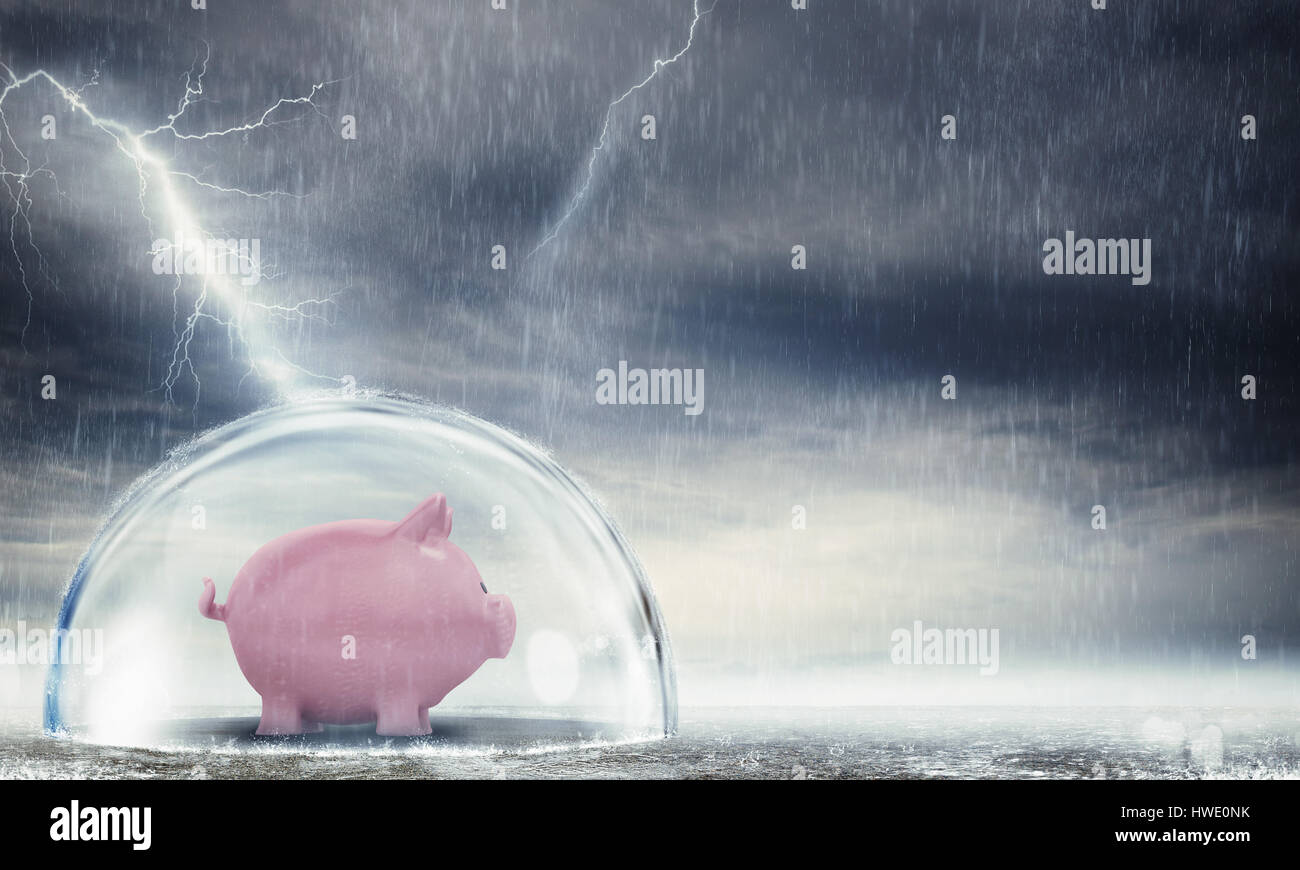 Protect gains from the crisis Stock Photo