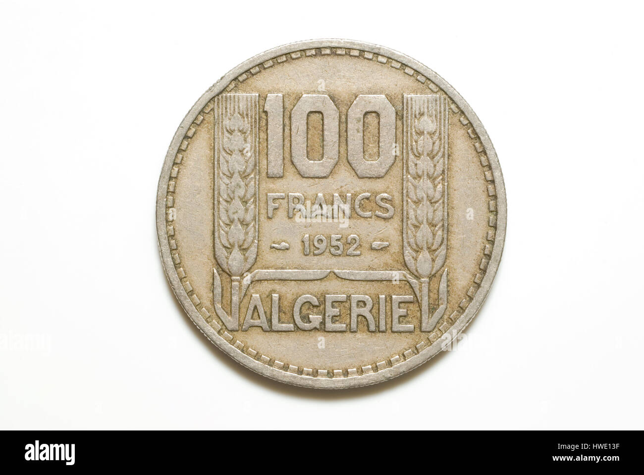 French Algerian Coin Stock Photo