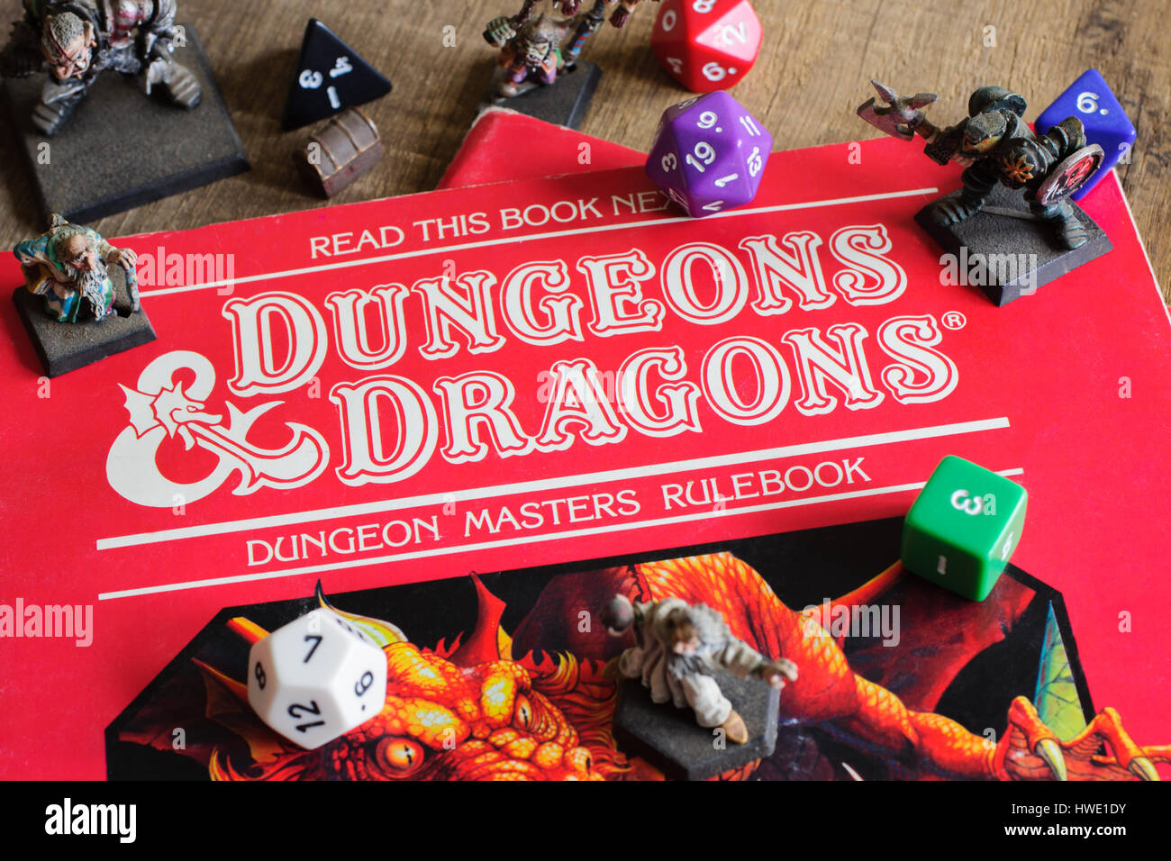 Roleplay game with dragons in dungeon. Yellow field dice Stock Photo by  ©paulzhuk 178871342