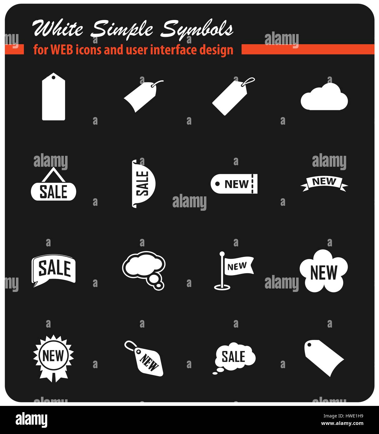 sticker and label vector icons for user interface design Stock Vector ...