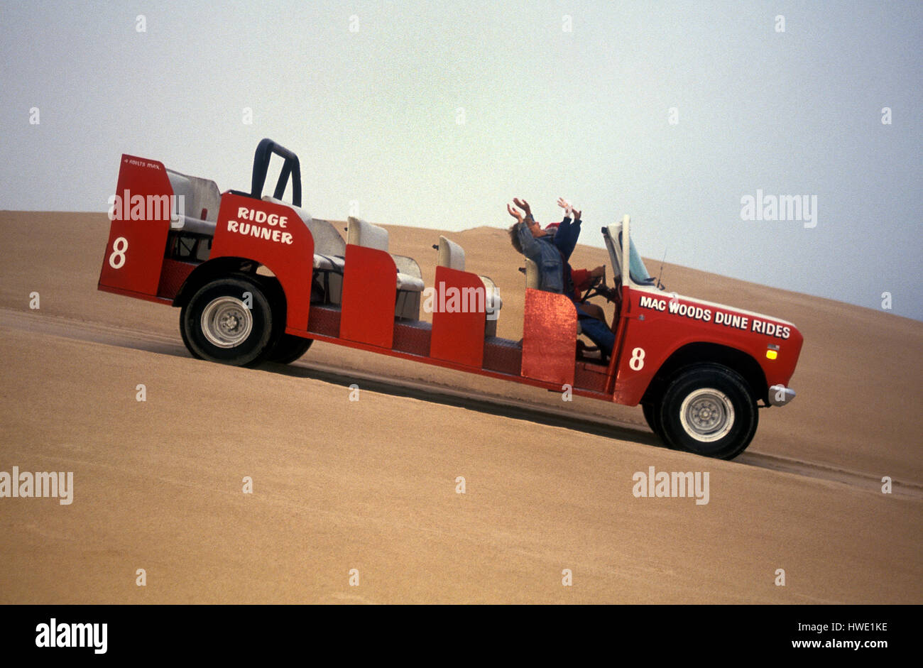 Mac Woods Ridge runner Dune cruiser in Silver Lake State Park sand dunes Mears Michigan USA 1993 Stock Photo