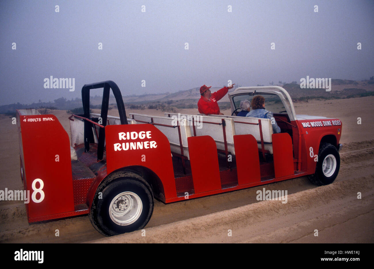 Mac Woods Ridge runner Dune cruiser in Silver Lake State Park sand dunes Mears Michigan USA 1993 Stock Photo