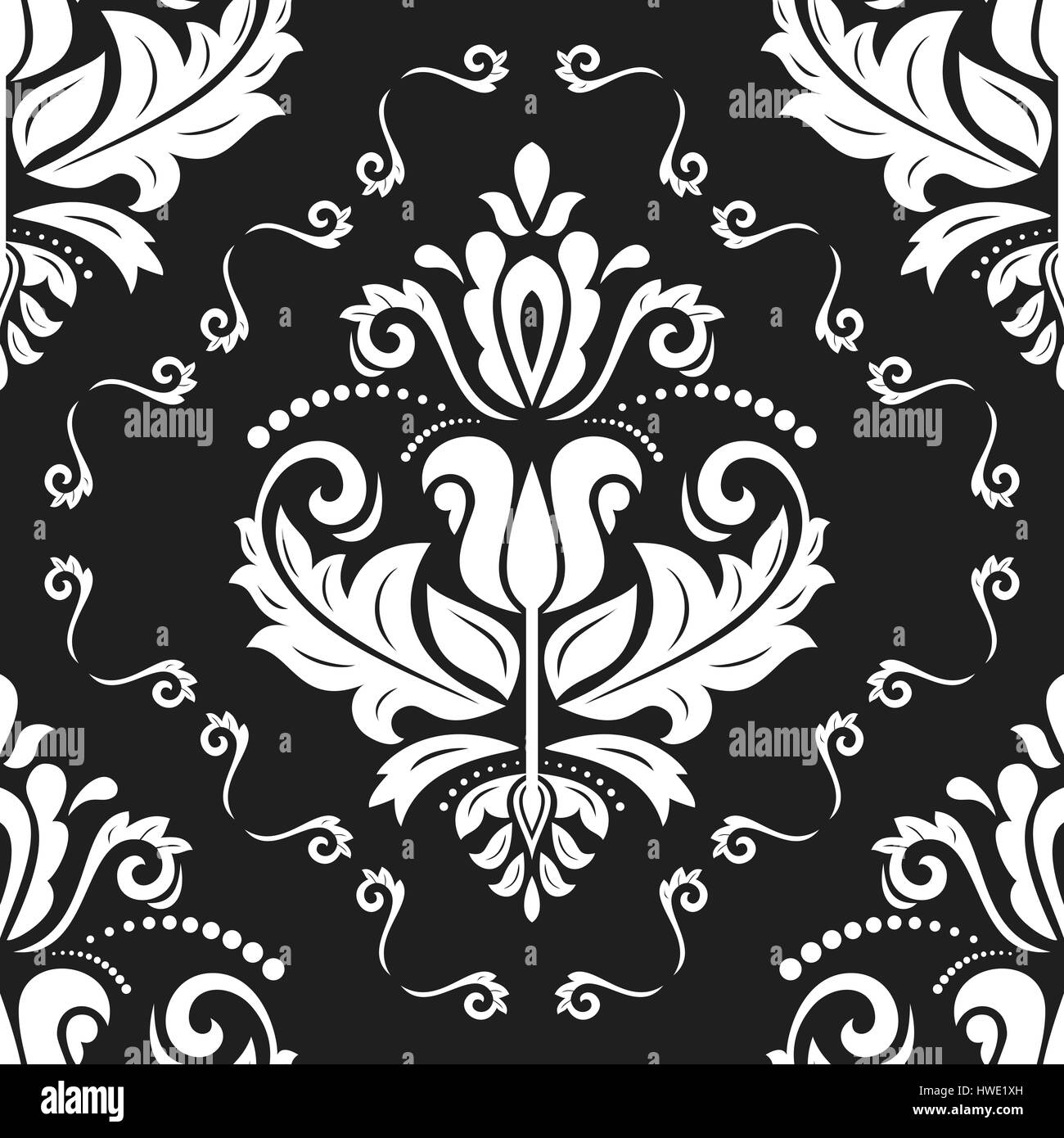 Seamless Damask Background Stock Photo Alamy