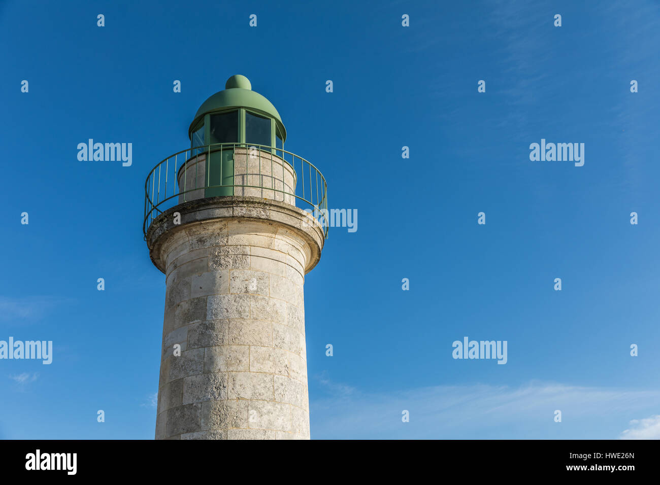 Tour Josephine lighthouse in Saint-Gilles Croix de Vie (France) Stock Photo