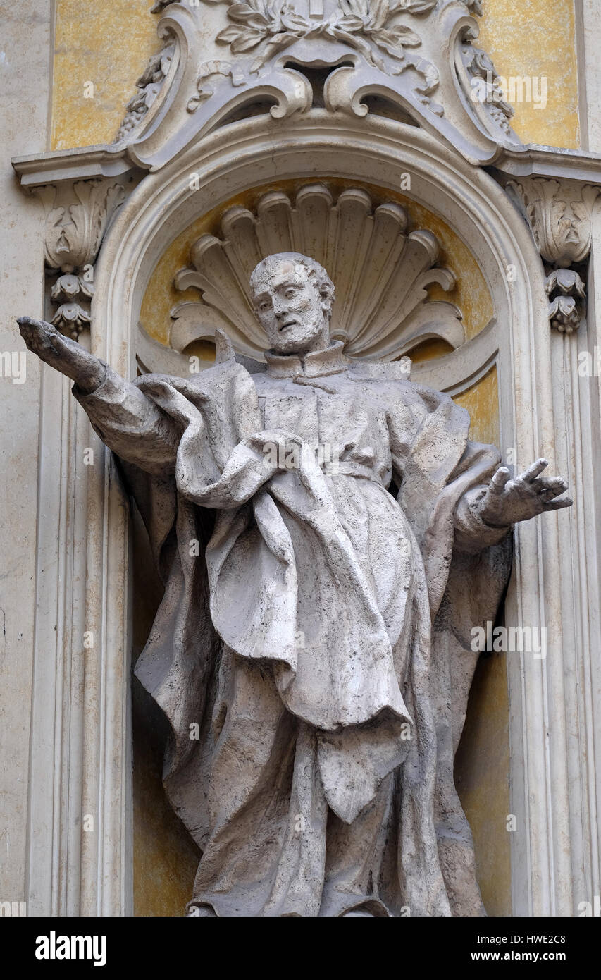 Saint Philip Neri, facade of Santa Maria Maddalena Church in Rome ...