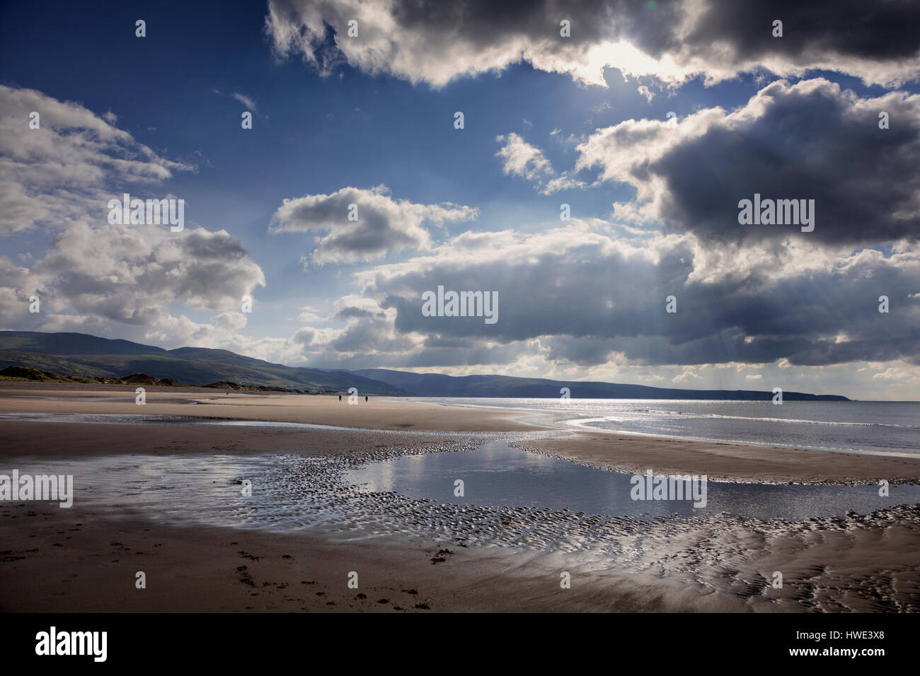 Beach near Harlech in North Wales Stock Photo