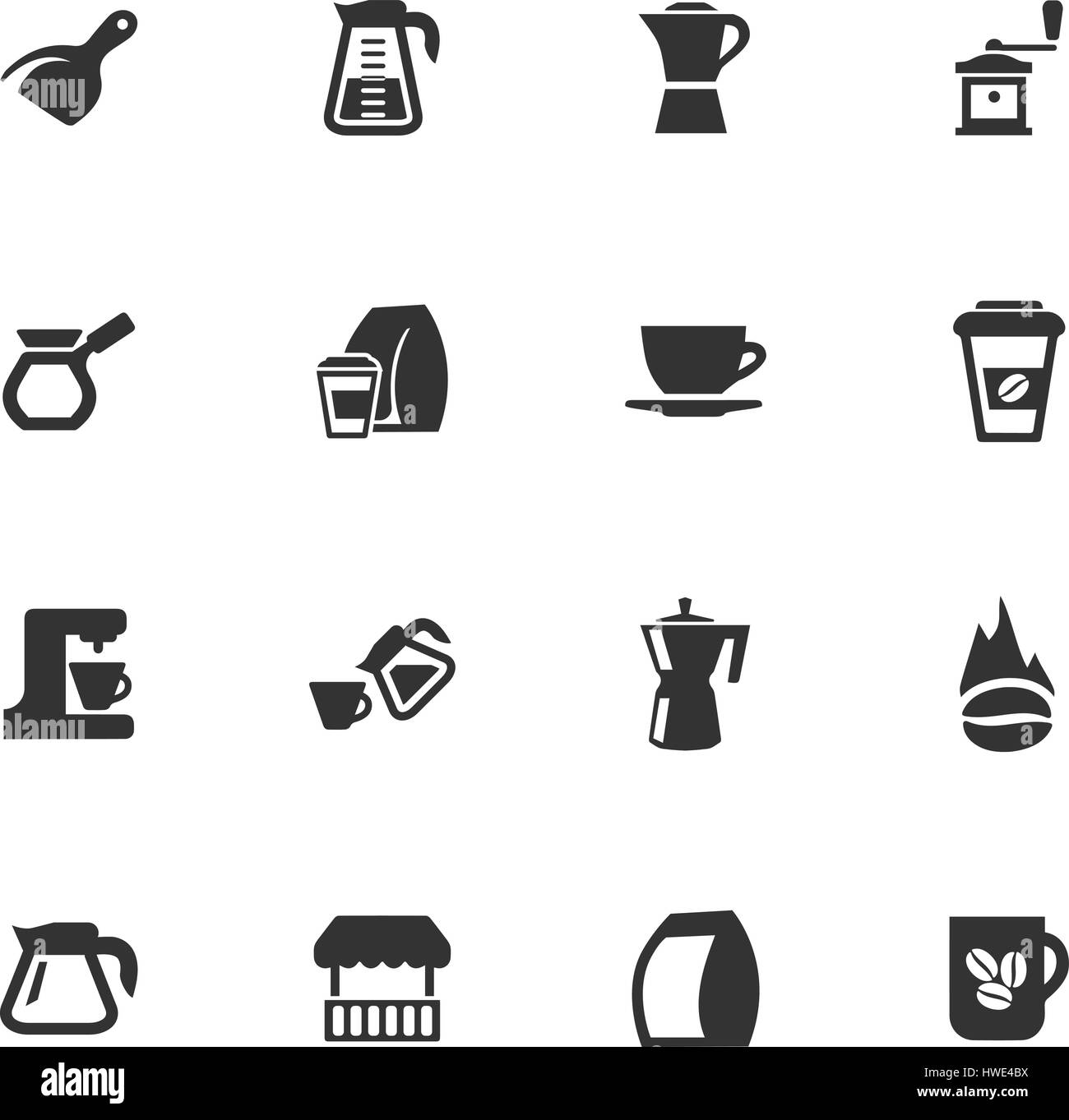 Coffee icon set for web sites and user interface Stock Vector Image ...