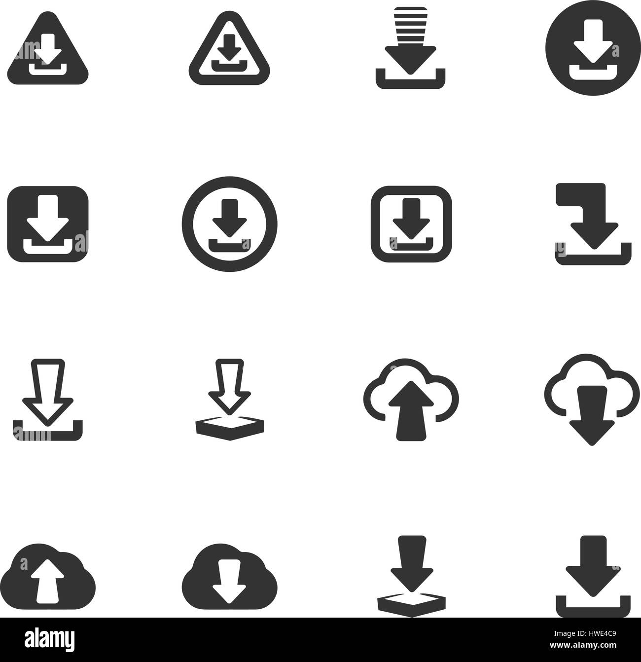 Download icon set for web sites and user interface Stock Vector Image ...