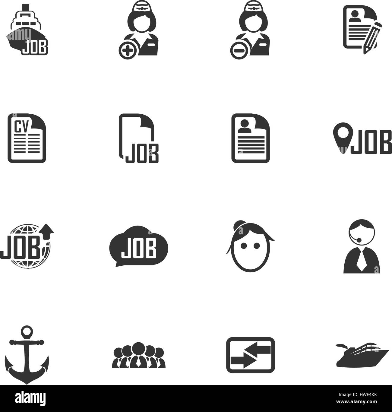 Job icon set for web sites and user interface Stock Vector Image & Art ...