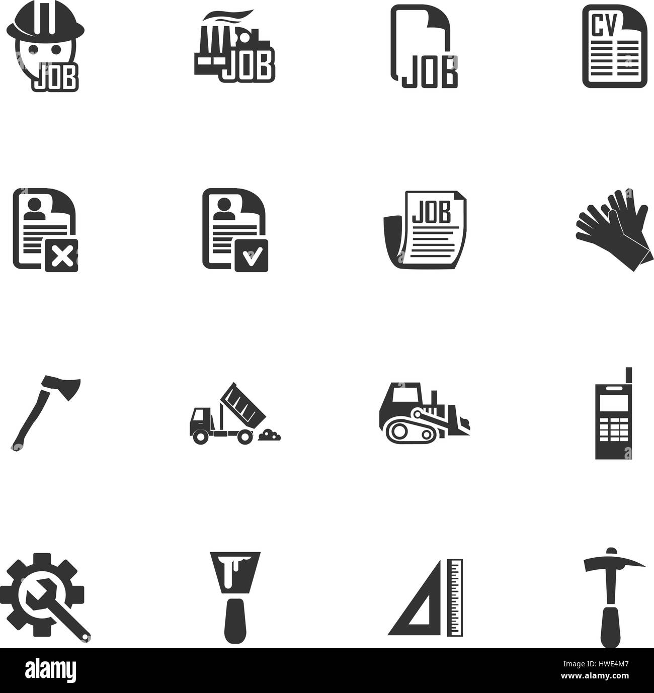 Job icon set for web sites and user interface Stock Vector Image & Art ...