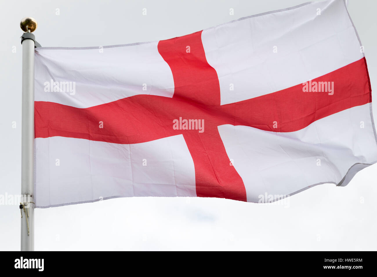 Flag of England : St George's Cross. Stock Photo