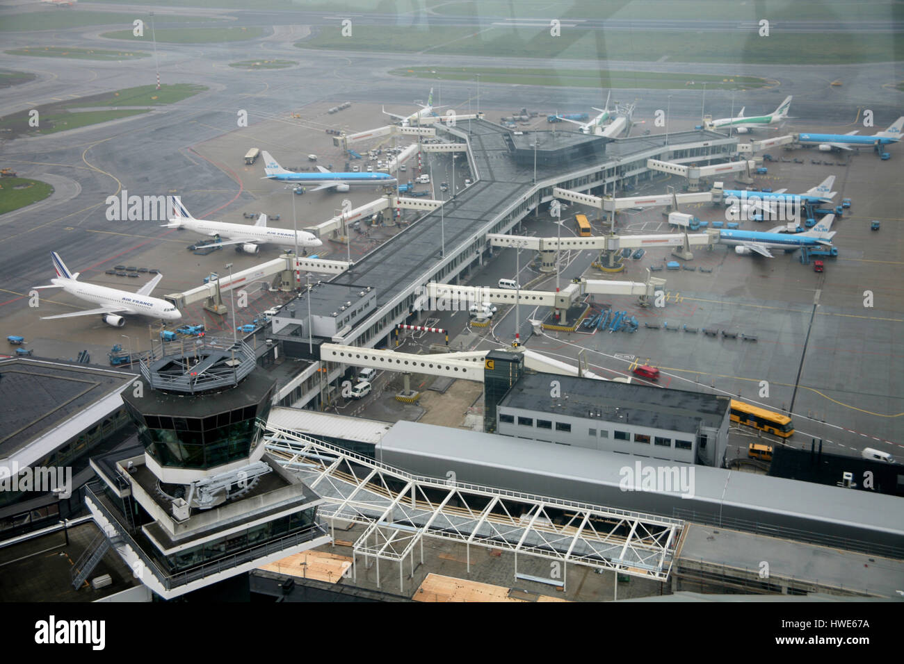 Scenes of and around Schiphol airport amsterdam. Stock Photo