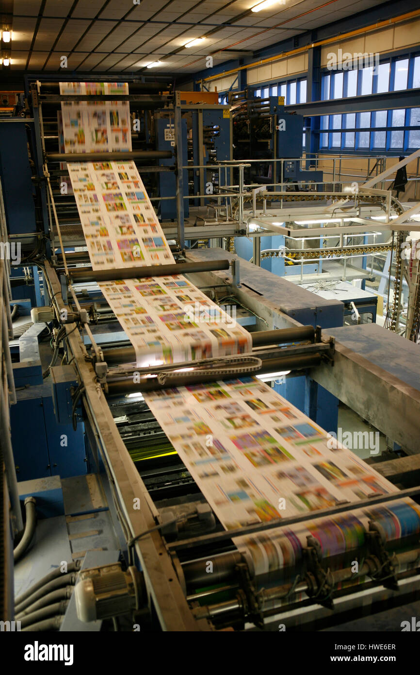 offset printing press Stock Photo Alamy
