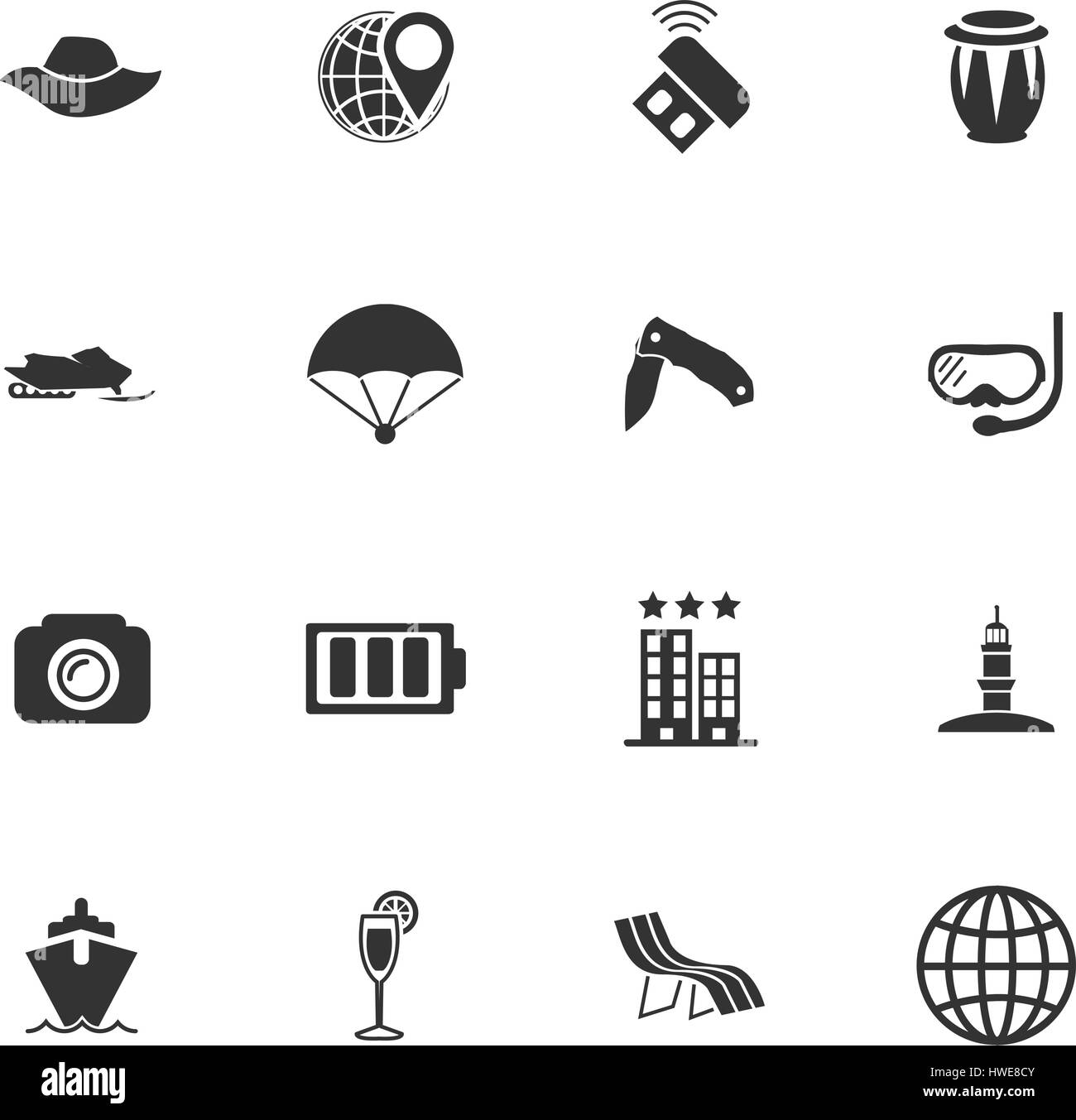 Travel icon set for web sites and user interface Stock Vector