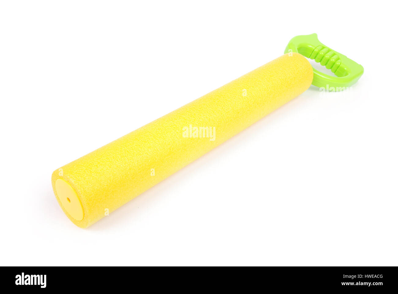 Yellow children toy water isolated on a white background Stock Photo