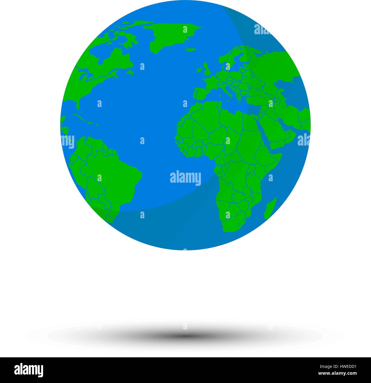 Flat planet Earth icon. Vector illustration for web banner, web and ...