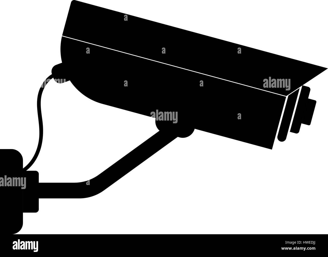 Illustration of video surveillance icon on white background Stock