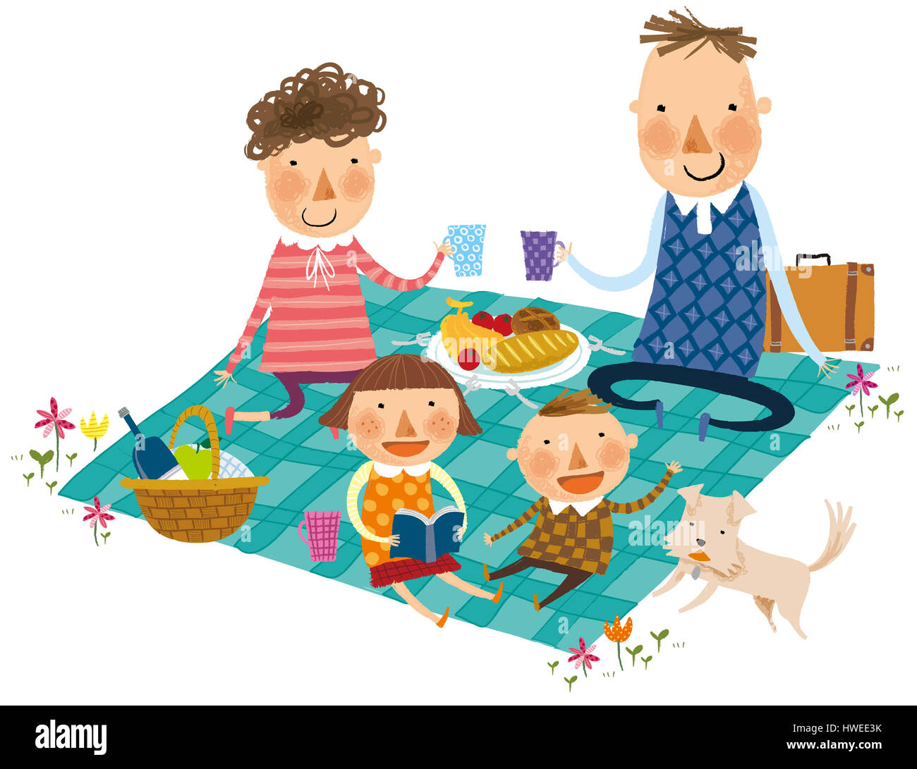 Happy man woman daughter Cut Out Stock Images & Pictures - Alamy