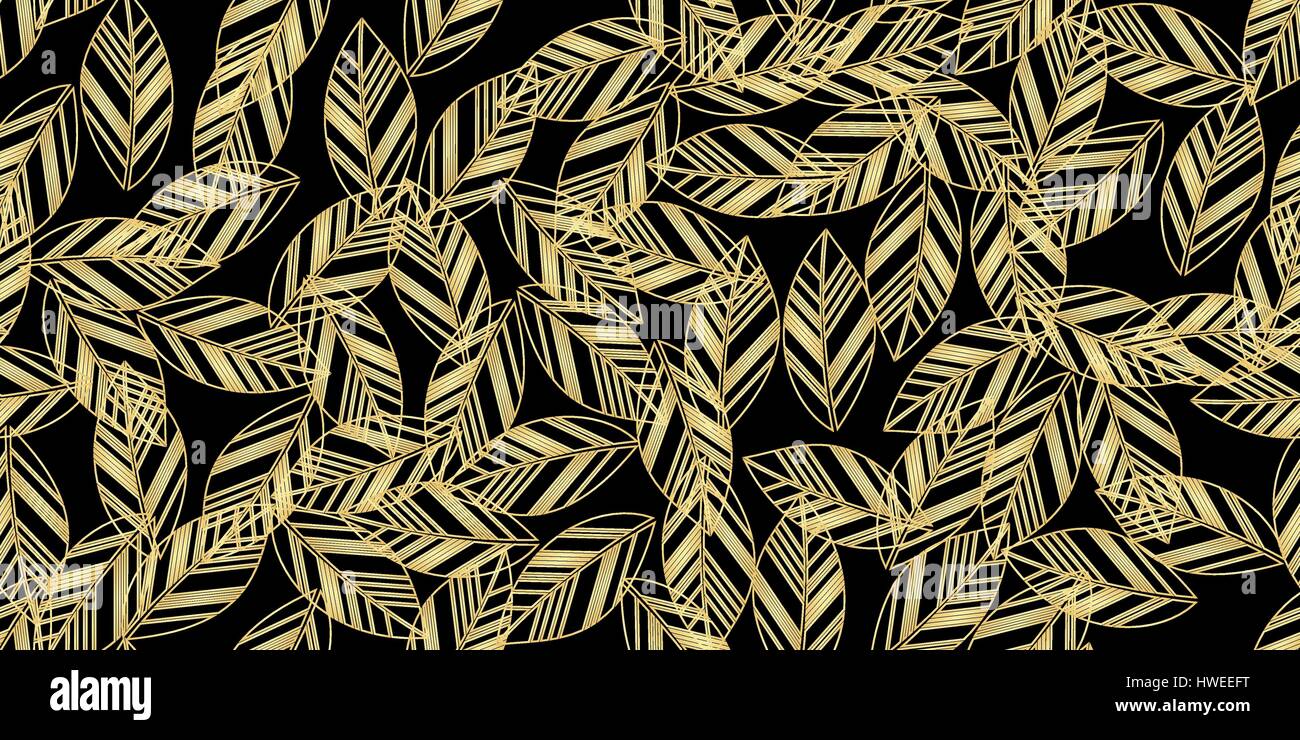 gold leaves seamless Stock Vector Image & Art Alamy
