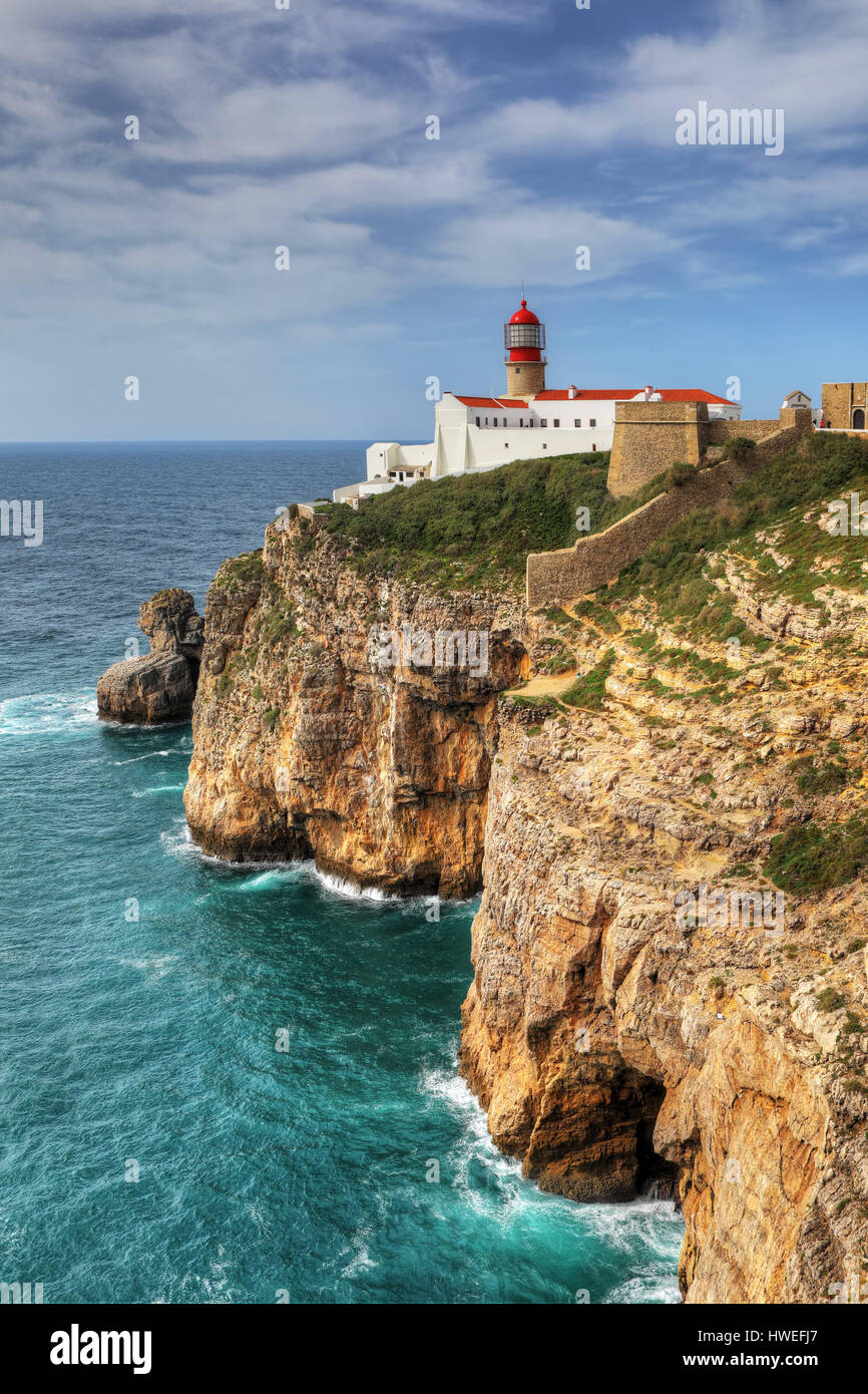 The Cape St. Vincent Lighthouse in Portugal Stock Photo - Alamy