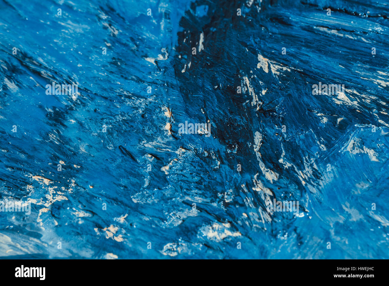 abstract blue paint strokes on the background Stock Photo