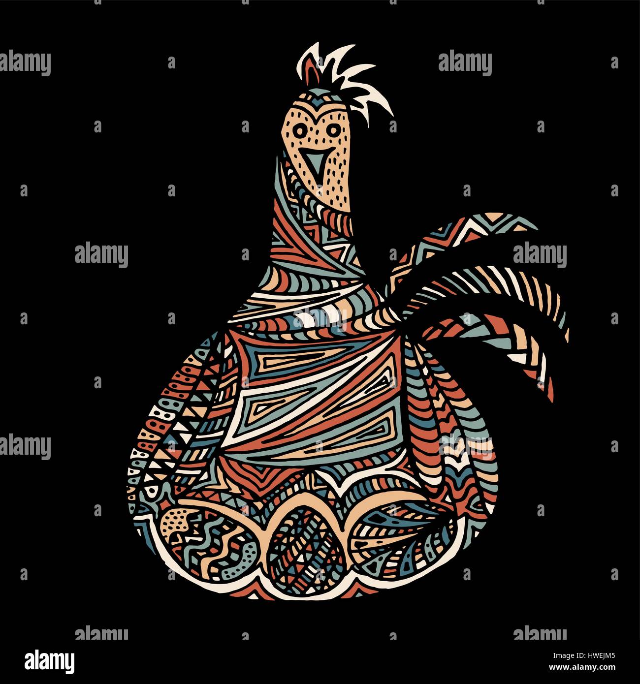 Easter egg colorful illustration card drawn by hand Stock Vector Image ...
