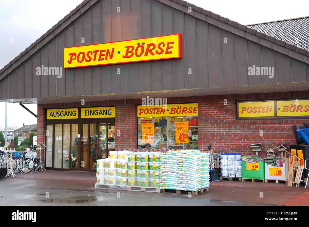 Posten Borse outlet superstore Stock Photo