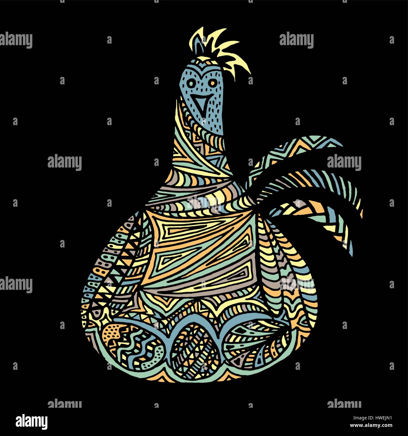 Easter egg colorful illustration card drawn by hand Stock Vector Image ...