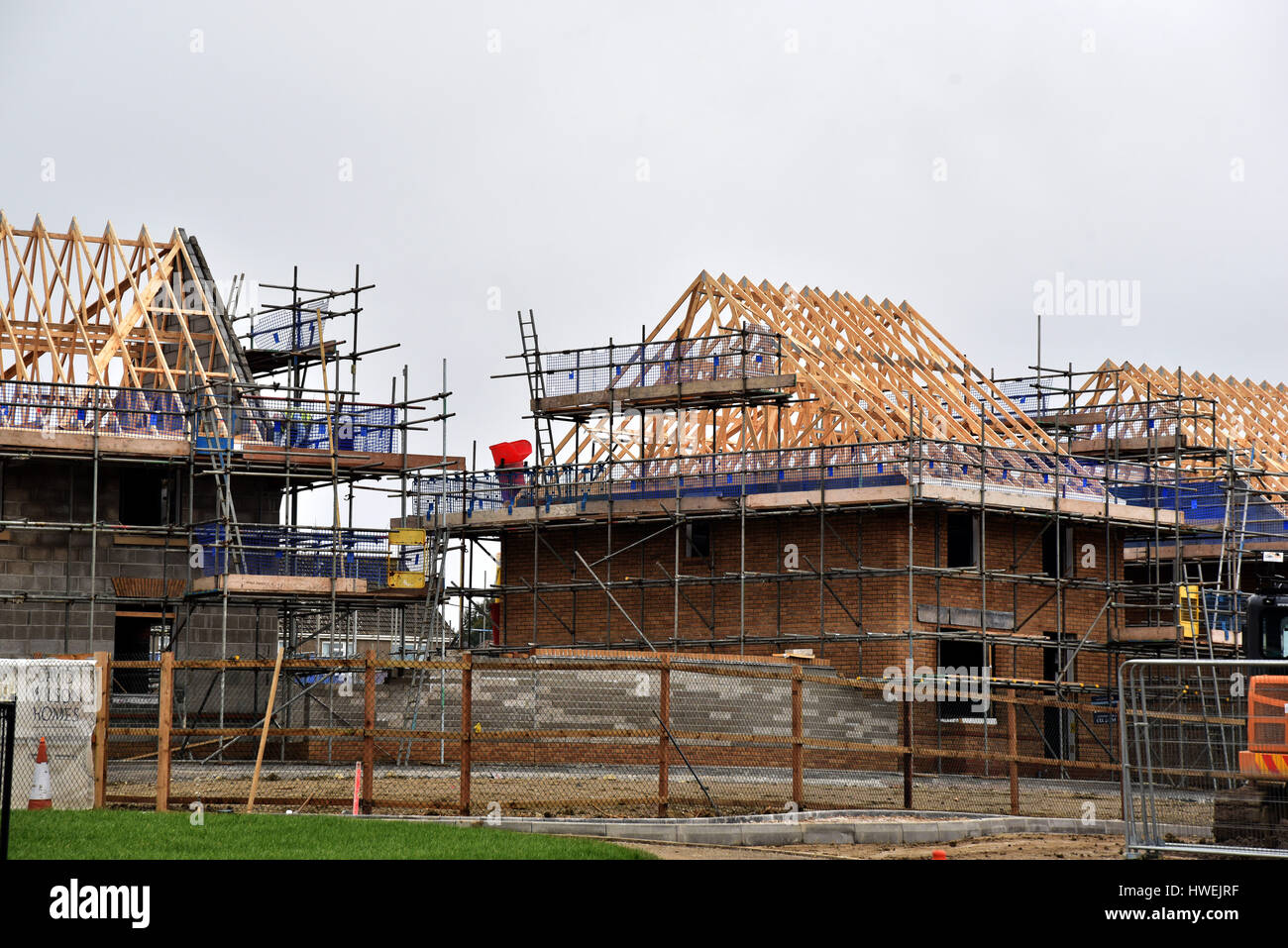 House construction Wick, building site, Wick, Vale of Stock