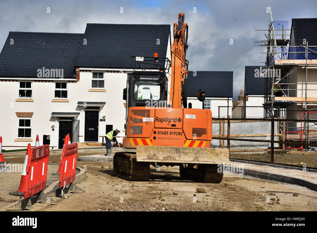 House construction Wick, building site, Wick, Vale of Stock