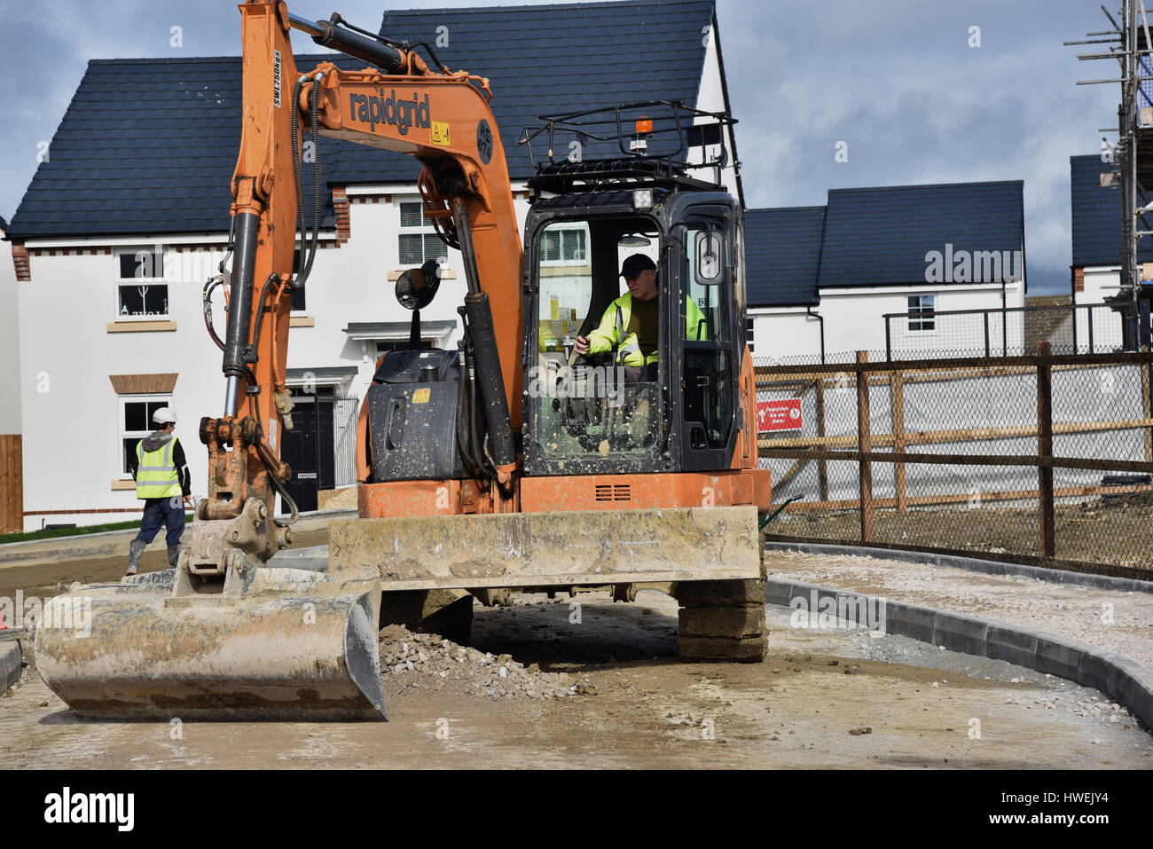 House construction Wick, building site, Wick, Vale of Stock