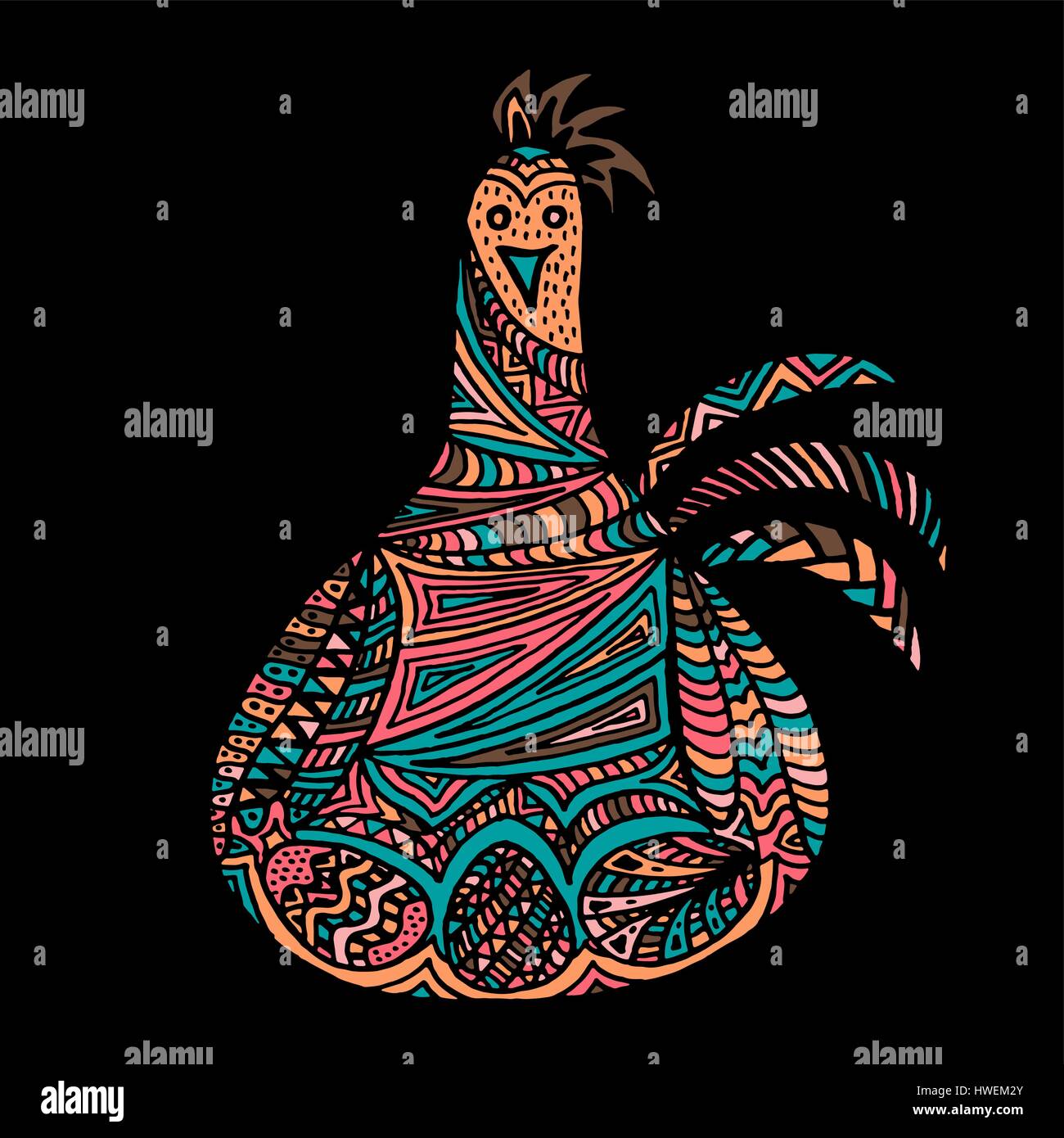 Easter egg colorful illustration card drawn by hand Stock Vector Image ...