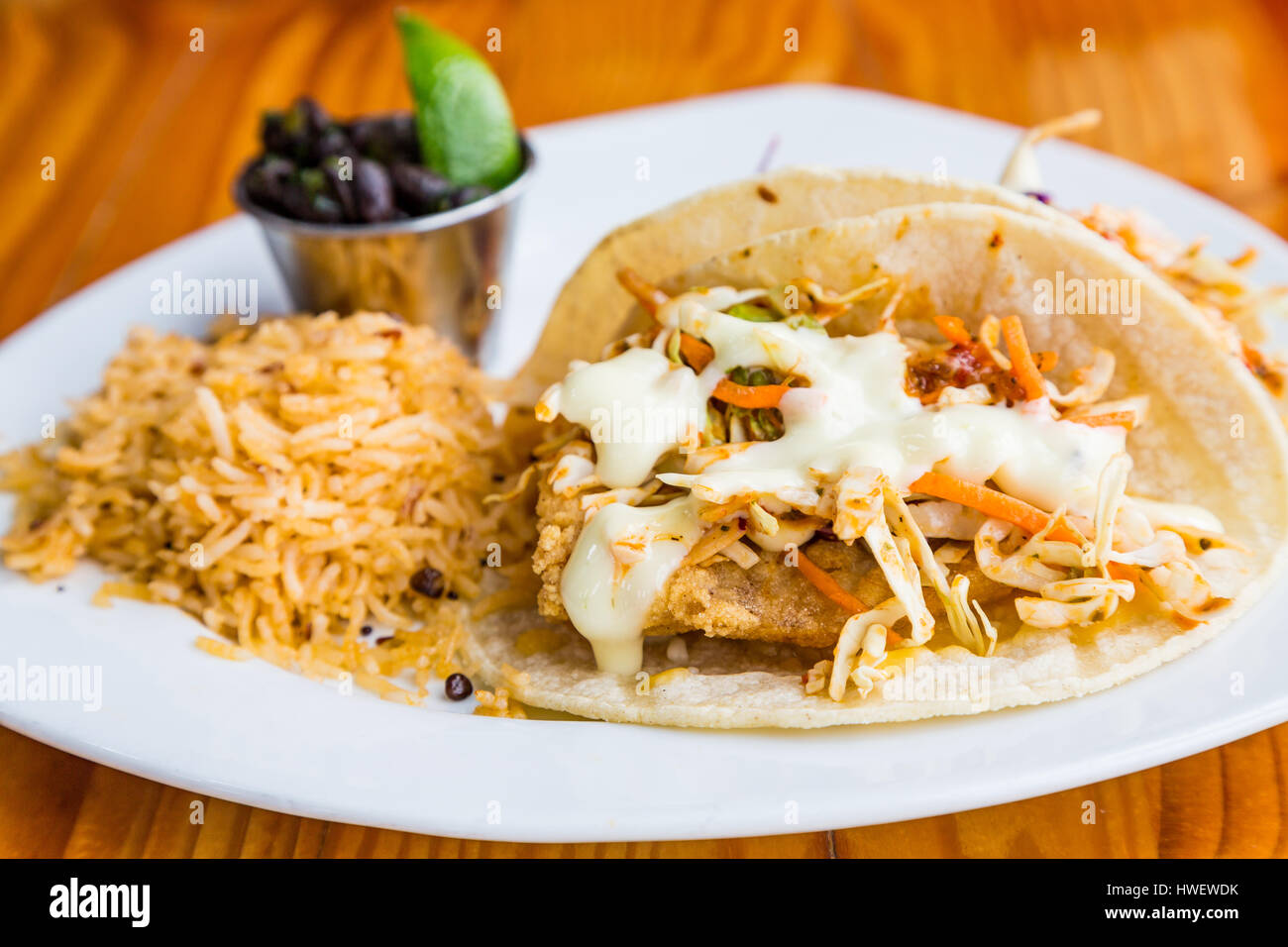 Soft taco black beans salsa hires stock photography and images Alamy