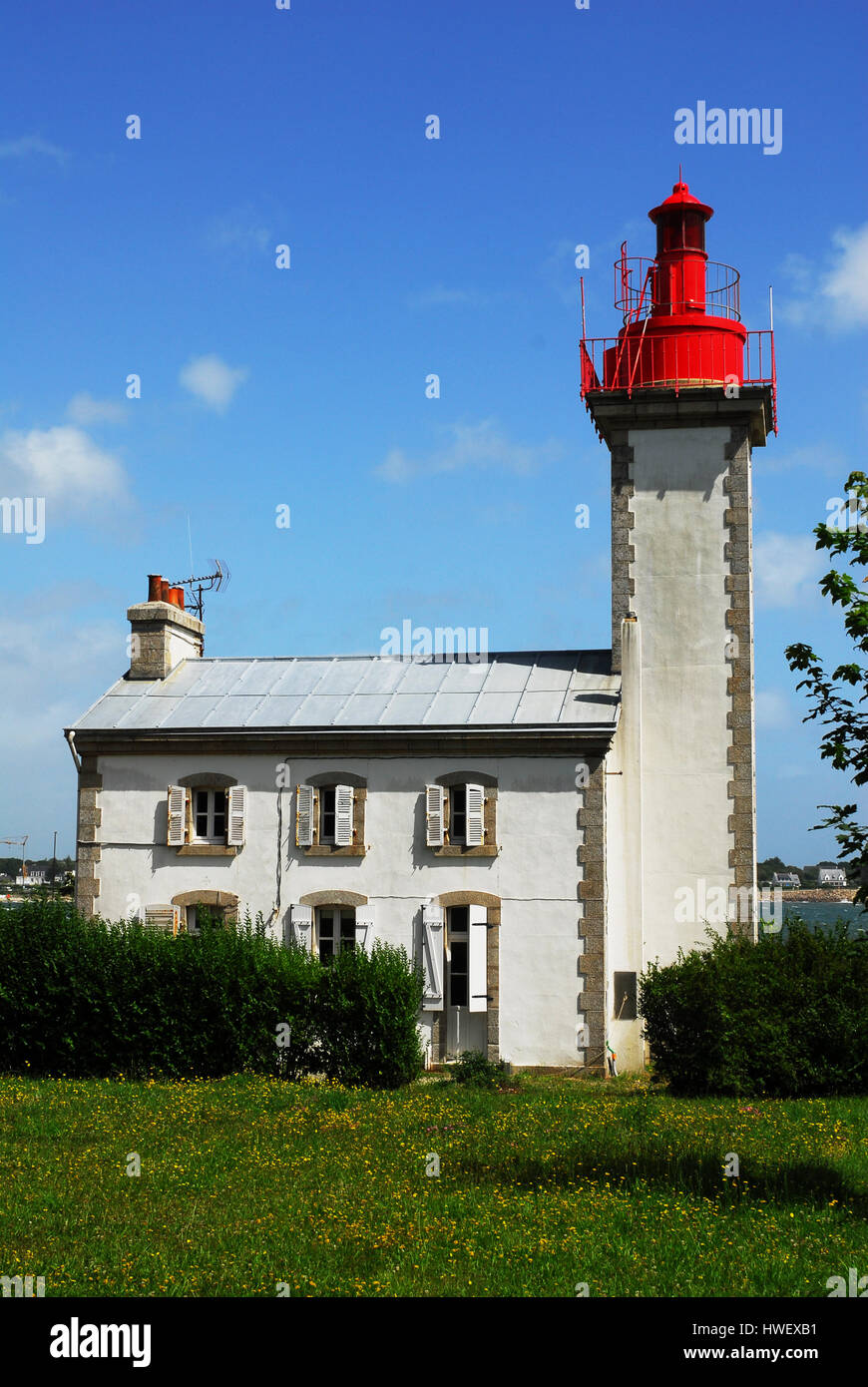 France, Brittany, Bretagne, Sainte Marine, Lighthouse Stock Photo Alamy