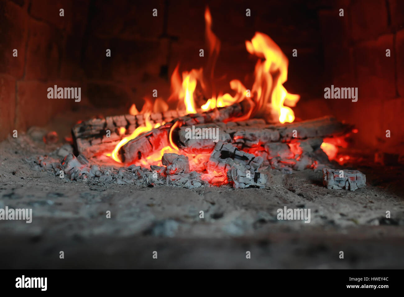 flame fire in the oven Stock Photo Alamy