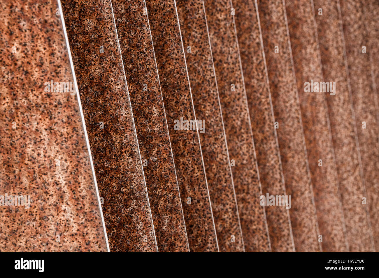 Rusty iron grooves pattern abstract texture background Stock Photo